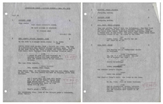 Moe Howard's Own Three Stooges' Script for ''Scotched in Scotland'' From 1954, With Hand-Annotations by Moe Including His Signature -- From the Personal Estate of Moe Howard